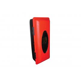 Extinguisher box 6kg red adjustable clip belt